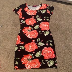 Casual floral print dress